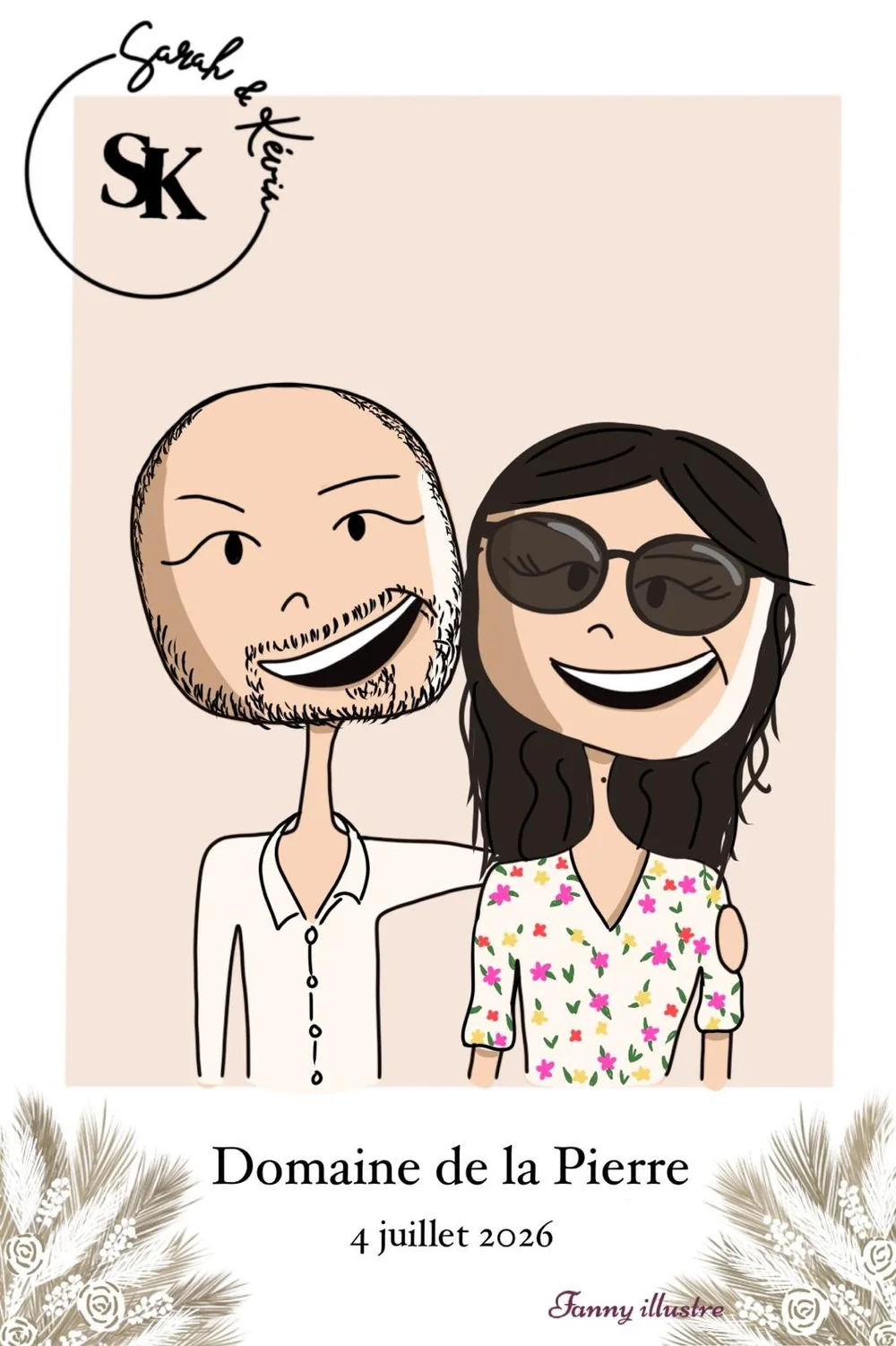 Portrait cartoon-fond uni – Image 3